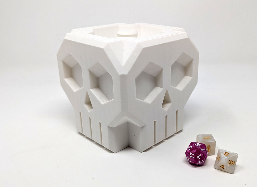 Unique 3D Printed Skull Box with Magnetic Lid - Gothic Decor for Trinkets and Keepsakes