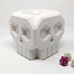 Unique 3D Printed Skull Box with Magnetic Lid - Gothic Decor for Trinkets and Keepsakes