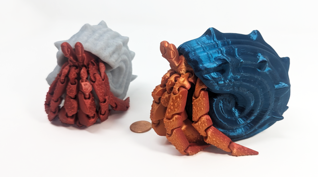 Adorable Hermit Crab - 3D Printed Fidget Toy, Desk Toy or Sensory Fidget