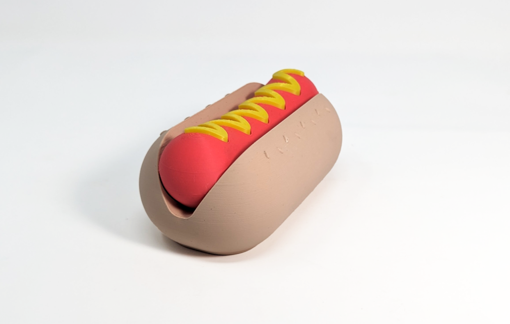Tasty 3D Printed Hot Dog Box with Magnetic Lid - Fun Decor or storage for Trinkets and Keepsakes