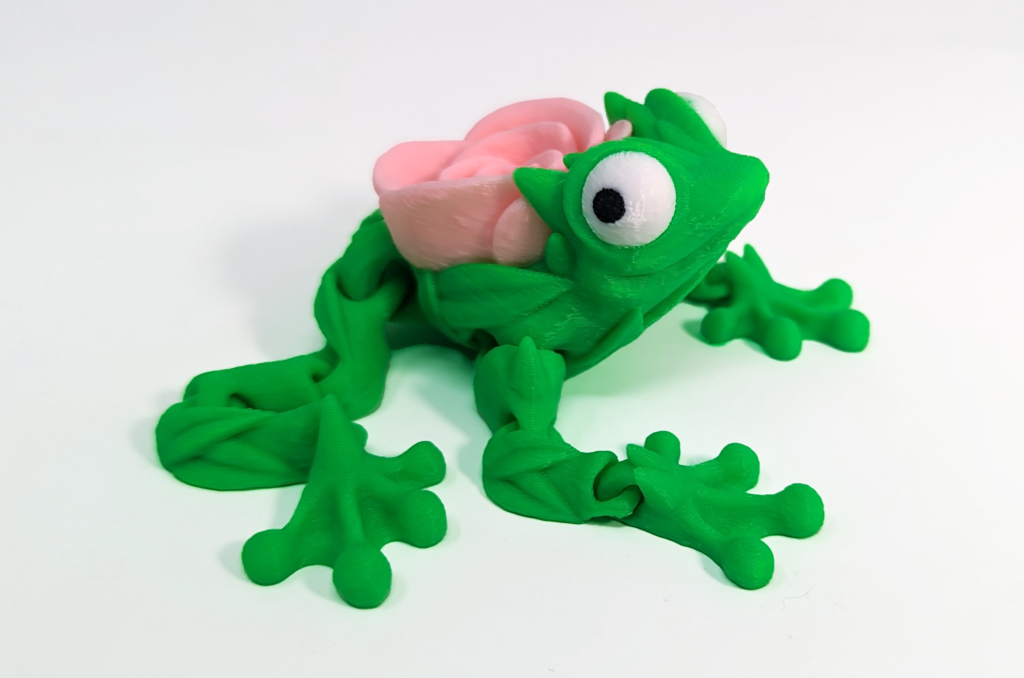 Flexi Rose Frog - 3D Printed Fidget Toy, Desk Toy or Sensory Fidget